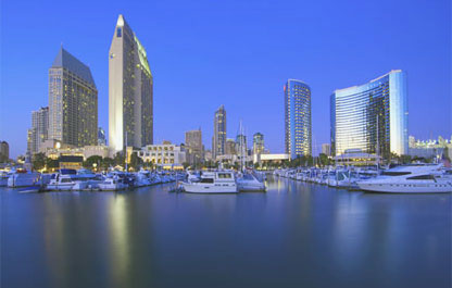 San Diego Skyline and water